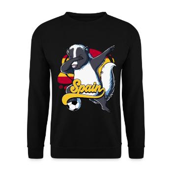 Spanien Fußball - Unisex Pullover - Schwarz - Vorne - Alina (178cm) & Michal (187cm)