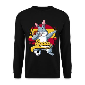 Spanien Fußball - Unisex Pullover - Schwarz - Vorne - Alina (178cm) & Michal (187cm)