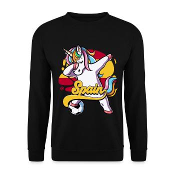 Spanien Fußball - Unisex Pullover - Schwarz - Vorne - Alina (178cm) & Michal (187cm)