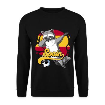 Spanien Fußball - Unisex Pullover - Schwarz - Vorne - Alina (178cm) & Michal (187cm)