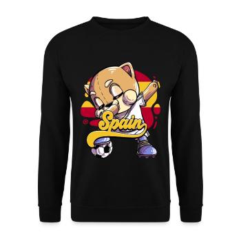 Spanien Fußball - Unisex Pullover - Schwarz - Vorne - Alina (178cm) & Michal (187cm)