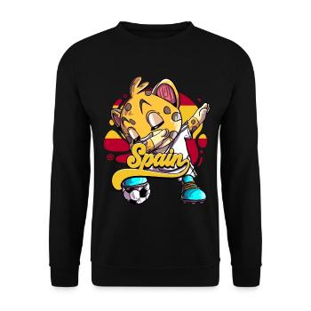 Spanien Fußball - Unisex Pullover - Schwarz - Vorne - Alina (178cm) & Michal (187cm)