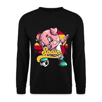 Spanien Fußball - Unisex Pullover - Schwarz - Vorne - Alina (178cm) & Michal (187cm)
