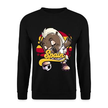 Spanien Fußball - Unisex Pullover - Schwarz - Vorne - Alina (178cm) & Michal (187cm)