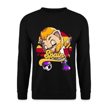 Spanien Fußball - Unisex Pullover - Schwarz - Vorne - Alina (178cm) & Michal (187cm)