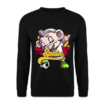 Spanien Fußball - Unisex Pullover - Schwarz - Vorne - Alina (178cm) & Michal (187cm)