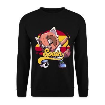 Spanien Fußball - Unisex Pullover - Schwarz - Vorne - Alina (178cm) & Michal (187cm)