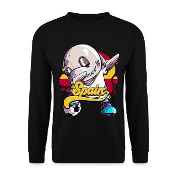 Spanien Fußball - Unisex Pullover - Schwarz - Vorne - Alina (178cm) & Michal (187cm)