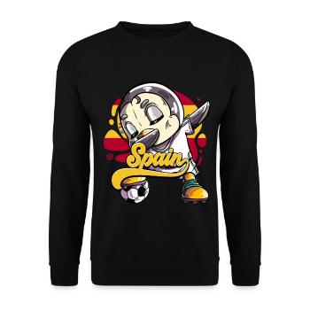 Spanien Fußball - Unisex Pullover - Schwarz - Vorne - Alina (178cm) & Michal (187cm)