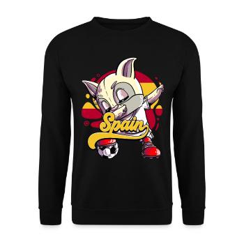 Spanien Fußball - Unisex Pullover - Schwarz - Vorne - Alina (178cm) & Michal (187cm)