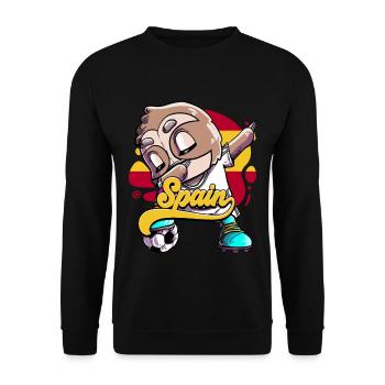 Spanien Fußball - Unisex Pullover - Schwarz - Vorne - Alina (178cm) & Michal (187cm)