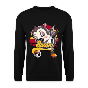 Spanien Fußball - Unisex Pullover - Schwarz - Vorne - Alina (178cm) & Michal (187cm)