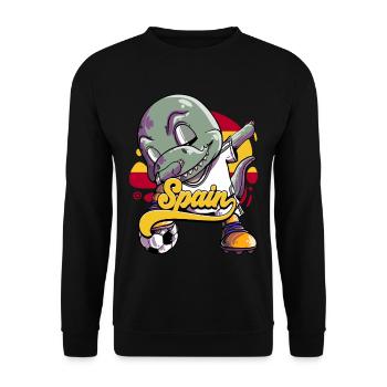 Spanien Fußball - Unisex Pullover - Schwarz - Vorne - Alina (178cm) & Michal (187cm)