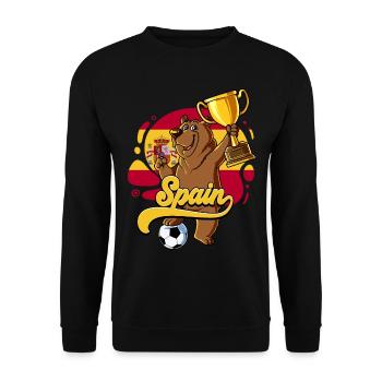 Spanien Fußball - Unisex Pullover - Schwarz - Vorne - Alina (178cm) & Michal (187cm)