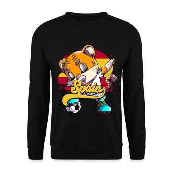 Spanien Fußball - Unisex Pullover - Schwarz - Vorne - Alina (178cm) & Michal (187cm)