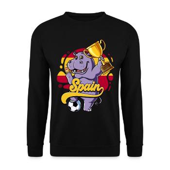 Spanien Fußball - Unisex Pullover - Schwarz - Vorne - Alina (178cm) & Michal (187cm)