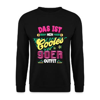 nineties - Unisex Sweatshirt - black - Front - Alina (178cm) & Michal (187cm)