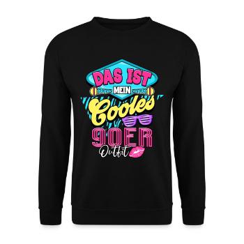 nineties - Unisex Sweatshirt - black - Front - Alina (178cm) & Michal (187cm)