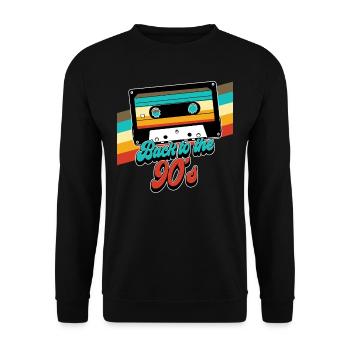 90s Back To The 90s - Unisex Sweatshirt - black - Front - Alina (178cm) & Michal (187cm)