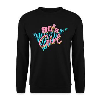 90s 90s Girl - Unisex Sweatshirt - black - Front - Alina (178cm) & Michal (187cm)