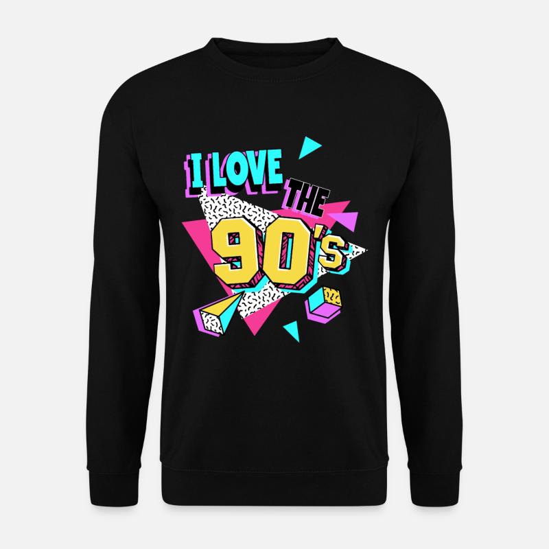 90er Jahre I Love The 90s - Unisex Pullover - Schwarz