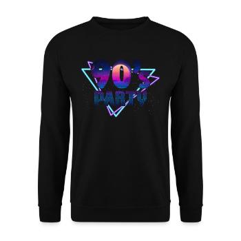 90s Party 90s - Unisex Sweatshirt - black - Front - Alina (178cm) & Michal (187cm)