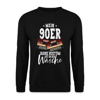 Mein 90er Kostüm Ist In Der Wäsche 90er Jahre - Unisex Pullover - Schwarz - Vorne - Alina (178cm) & Michal (187cm)