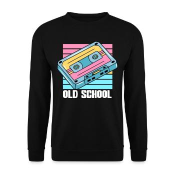 90s Cassette Old School 90s - Unisex Sweatshirt - black - Front - Alina (178cm) & Michal (187cm)