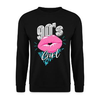 90s 90s Girl - Unisex Sweatshirt - black - Front - Alina (178cm) & Michal (187cm)