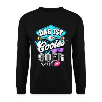 90er Jahre - Unisex Pullover - Schwarz - Vorne - Alina (178cm) & Michal (187cm)