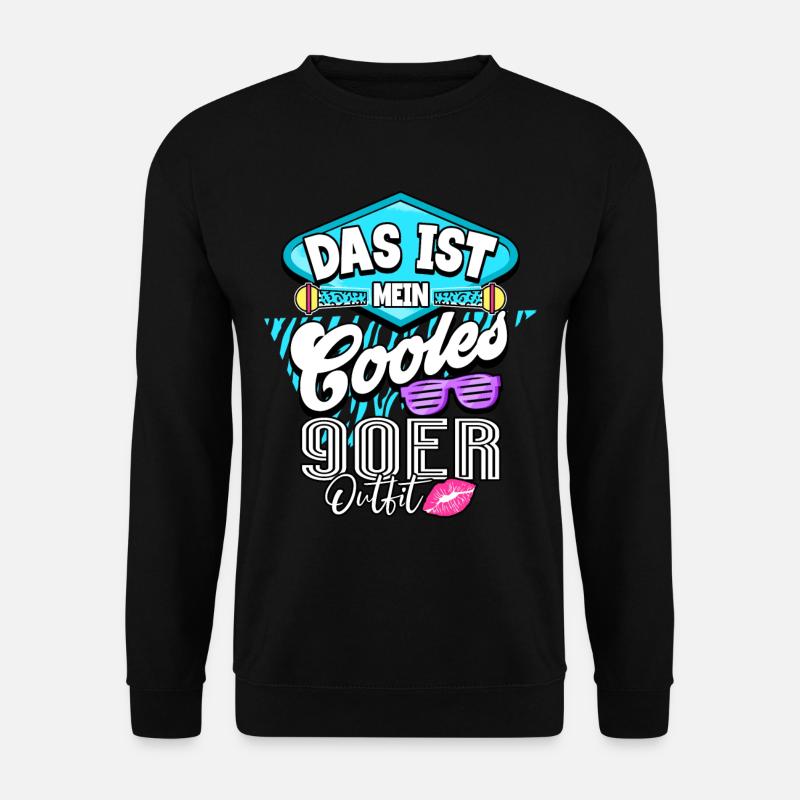 90er Jahre - Unisex Pullover - Schwarz