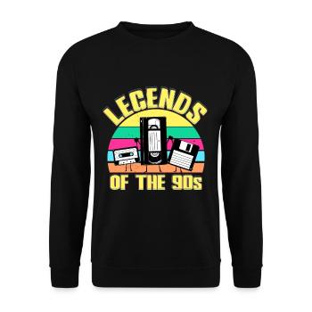 nineties - Unisex Sweatshirt - black - Front - Alina (178cm) & Michal (187cm)