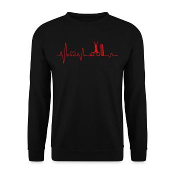 Friseurin - Unisex Pullover - Schwarz - Vorne - Alina (178cm) & Michal (187cm)