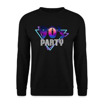 90s Party 90s - Unisex Sweatshirt - black - Front - Alina (178cm) & Michal (187cm)