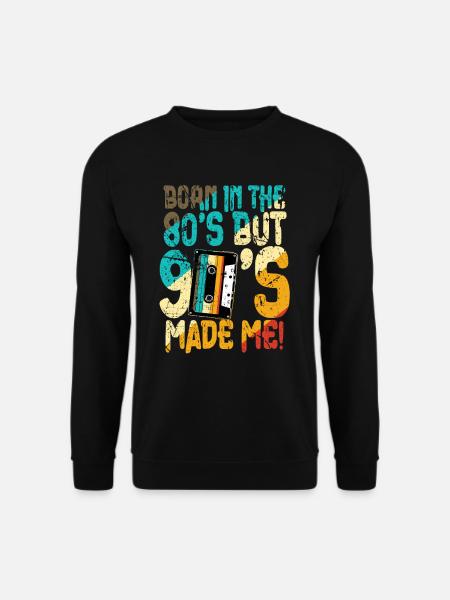 Jaren 80 geboren in de jaren 80 - Uniseks sweater - zwart