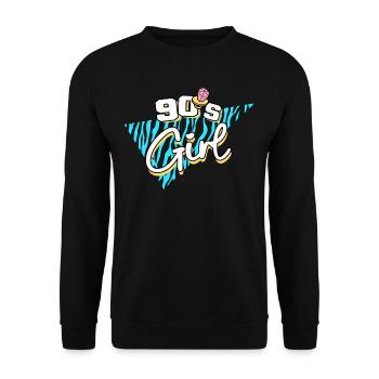 90s 90s Girl - Unisex Sweatshirt - black - Front - Alina (178cm) & Michal (187cm)