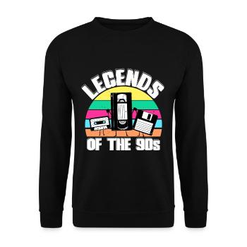 nineties - Unisex Sweatshirt - black - Front - Alina (178cm) & Michal (187cm)
