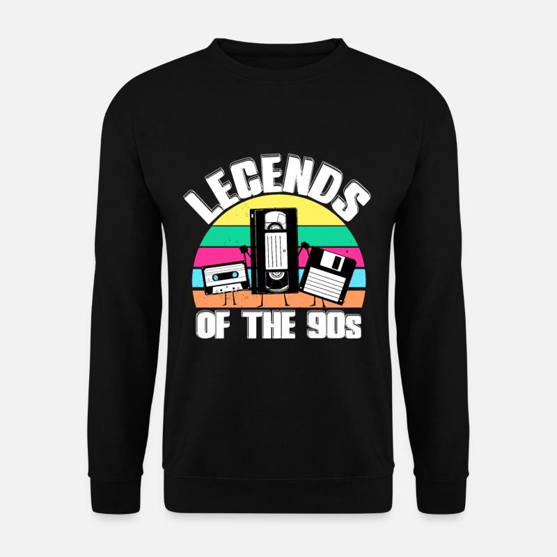 90er Jahre - Unisex Pullover - Schwarz