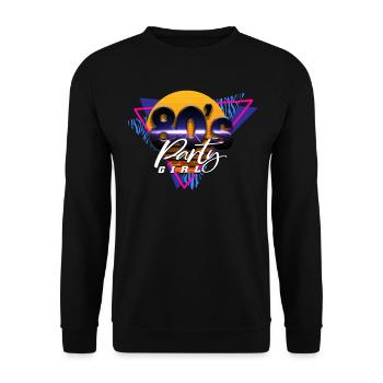 80s 80s Girl - Unisex Sweatshirt - black - Front - Alina (178cm) & Michal (187cm)