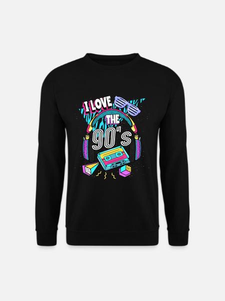 90'erne Jeg elsker 90'erne - Unisex sweater - sort