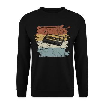 90s cassette 90s - Unisex Sweatshirt - black - Front - Alina (178cm) & Michal (187cm)