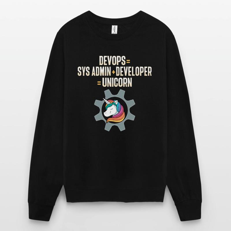 Sys-Admin Developer Devops Engineer Unicorn Unisex Sweatshirt