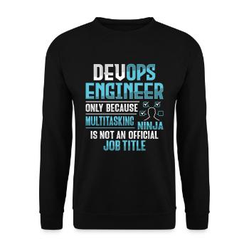 Ingénieur Devops développeur Sys-Admin - Sweat-shirt Unisexe - noir - Devant - Alina (178cm) & Michal (187cm)