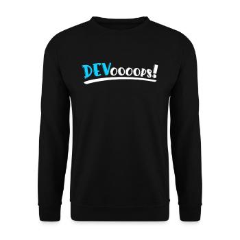 Sys-Admin Developer Devops Engineer - Unisex Sweatshirt - black - Front - Alina (178cm) & Michal (187cm)