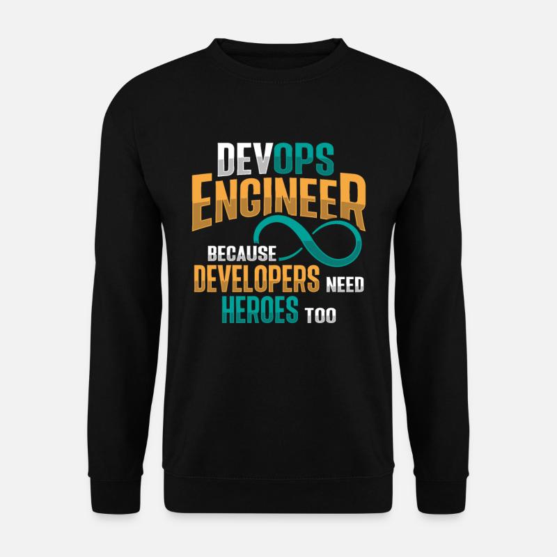 Sys-Admin Developer Devops Engineer - Unisex Sweatshirt - black