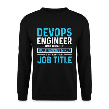 Ingénieur Devops développeur Sys-Admin - Sweat-shirt Unisexe - noir - Devant - Alina (178cm) & Michal (187cm)