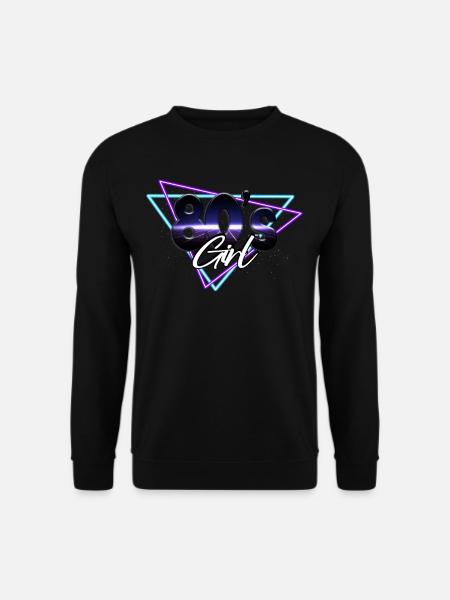 80s 80s Girl - Unisex Sweatshirt - black