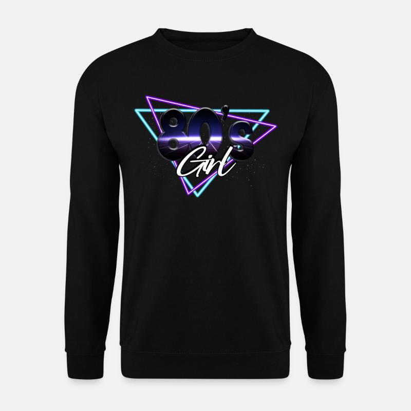 80er Jahre 80s Girl - Unisex Pullover - Schwarz