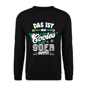 90er Jahre - Unisex Pullover - Schwarz - Vorne - Alina (178cm) & Michal (187cm)