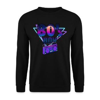 80s 80s Men - Unisex Sweatshirt - black - Front - Alina (178cm) & Michal (187cm)
